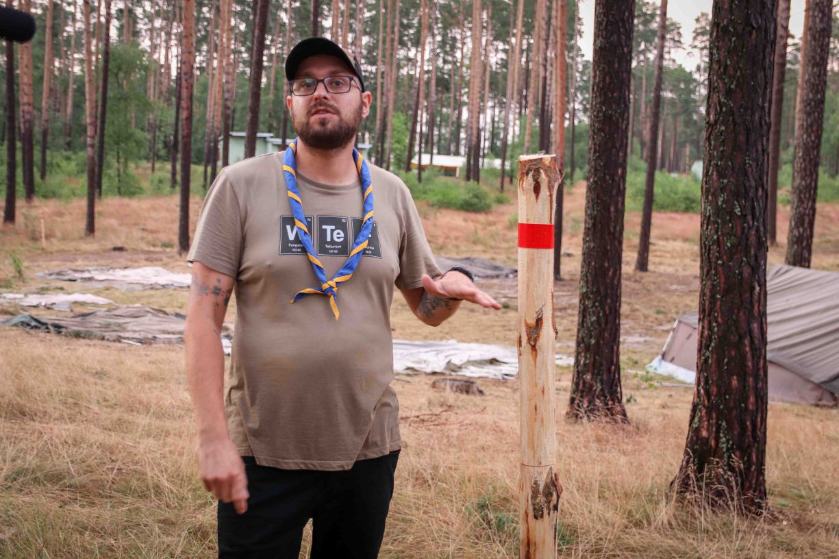 Najedli się trochę strachu, ale sprawdzili w sytuacji zagrożenia. Tuż po burzy odwiedziliśmy obóz harcerski w Czernicy FOTO