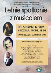 W niedzielę 8 sierpnia w Swornegaciach k. Chojnic "Letnie spotkanie z musicalem"
