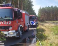 Pożar samochodu osobowego w okolicach Rzepicznej w powiecie tucholskim