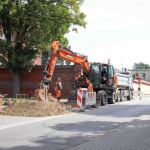 Trwają prace na ulicy Ceynowy w Chojnicach. fot. A. Czupryniak/Weekend FM