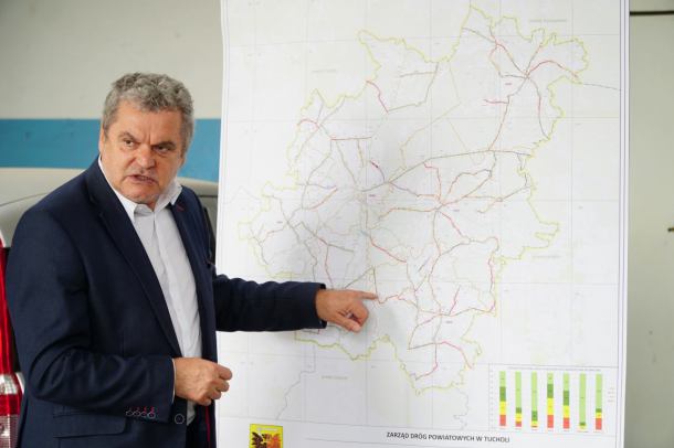 Powiat tucholski zabiera się za drogowe modernizacje, m.in. w miejscowości Sucha, w gminie Lubiewo