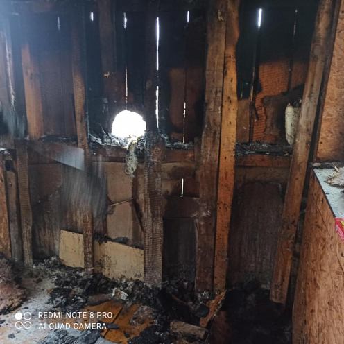 Pożar domku letniskowego w Wysinie w powiecie kościerskim