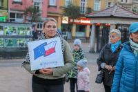 &bdquo;Tak dla Polski europejskiej&rdquo;, &bdquo;Bez Unii czeka nas reżim&rdquo;. W  Chojnicach r&oacute;wnież odbyła się prounijna demonstracja