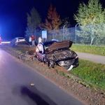 Zderzenie samochodów w Nowym Dworze, w gminie Chojnice. fot. OSP Ogorzeliny