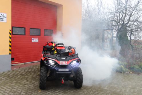 Warty niemal 50 tysięcy złotych quad już w garażu OSP Pawłowo (ROZMOWA)