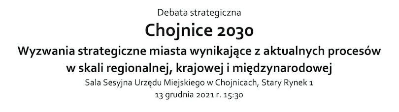 Debata strategiczna Chojnice 2030