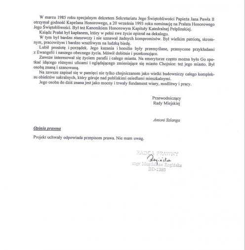 Ksiądz prałat Aleksander Kłos ma zostać pośmiertnie uhonorowany