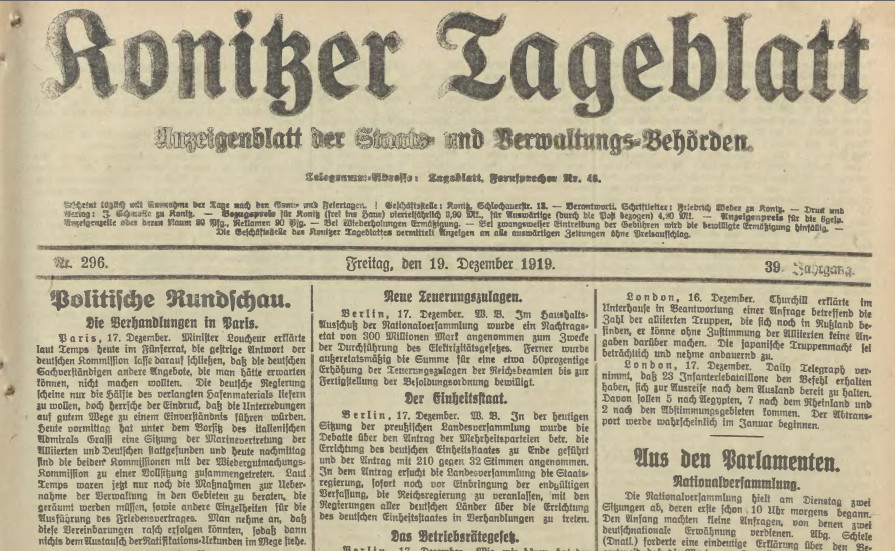 Odcinek 36. Niemieckojęzyczne gazety w Chojnicach do 1939 r.
