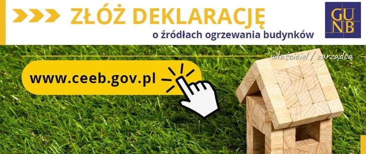 Urząd Miejski w Chojnicach przypomina o obowiązku złożenia Deklaracji do Centralnej Ewidencji Emisyjności Budynków CEEB o źródłach ogrzewania budynku