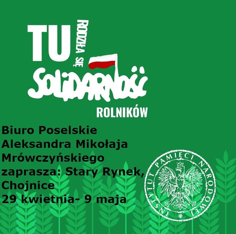 Tu rodziła się solidarność rolników- to tytuł plenerowej wystawy prezentowanej od dziś 29.04 na Starym Rynku w Chojnicach