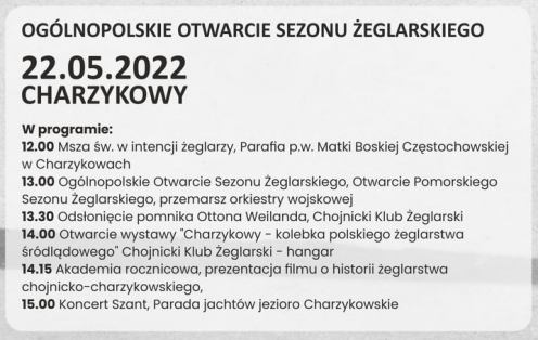 Sprawdzamy program Og&oacute;lnopolskiego Otwarcia Sezonu Żeglarskiego w Charzykowach