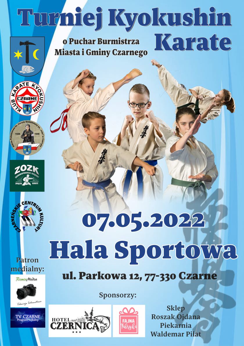 To pierwszy taki turniej w Czarnem. Około 150 młodych karateków będzie rywalizowało o Puchar Burmistrza