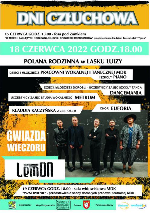 Ruszają Dni Człuchowa. W środę prolog przed sobotnim koncertem zespołu LemON (ROZMOWA)
