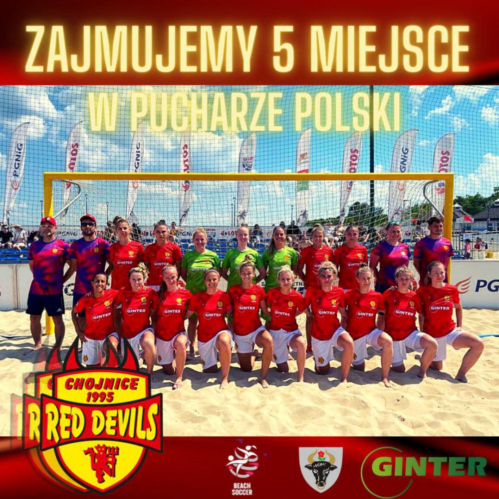Red Devils Ladies zdobyły piąte miejsce w Pucharze Polski Kobiet w Beach Soccerze