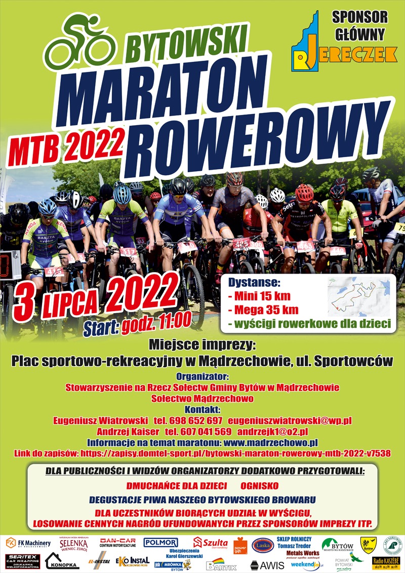 W niedzielę 3 lipca w Mądrzechowie odbędzie się Bytowski Maraton Rowerowy MTB