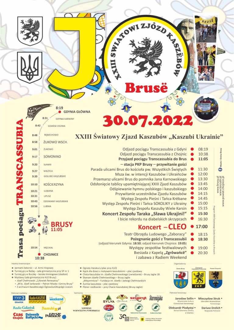 W najbliższą sobotę w Brusach odbędzie się Światowy Zjazd Kaszubów. 