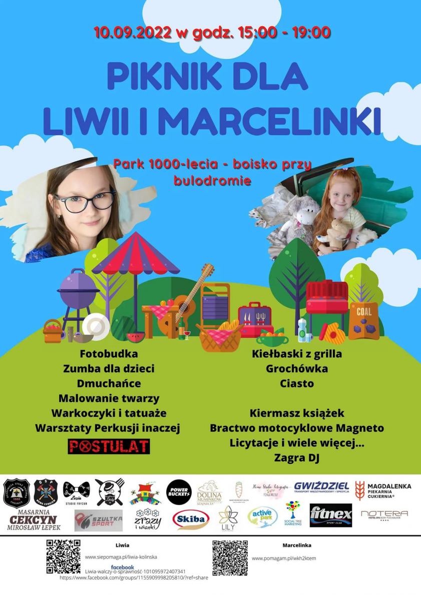 W sobotę odbędzie się w Chojnicach Piknik Charytatywny dla Liwii i Marceliny. Zagra POSTULAT, będzie wiele atrakcji