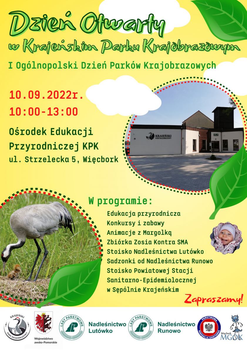 Krajeński Park Krajobrazowy organizuje dziś 10.09. dzień otwarty