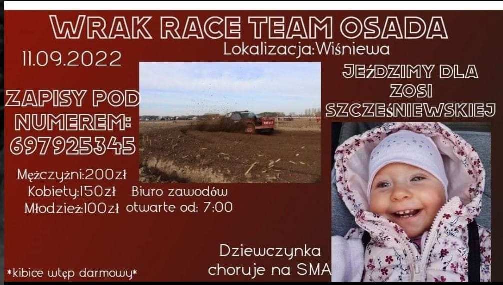 W Wiśniewie, w gminie Sępólno Krajeńskie, odbędą się dziś 11.09. charytatywne wyścigi wraków samochodowych