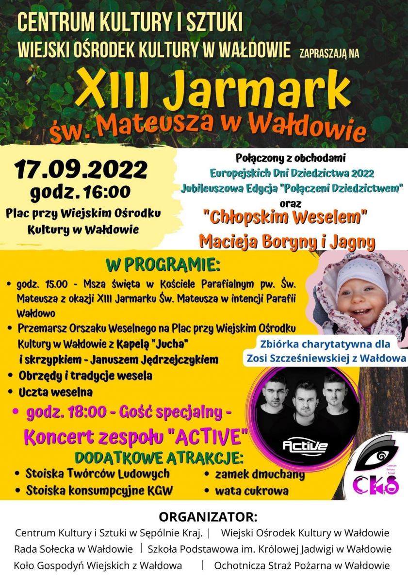 W sobotę w Wałdowie w gminie Sępólno Krajeńskie odbędzie się 13. Jarmark św. Mateusza