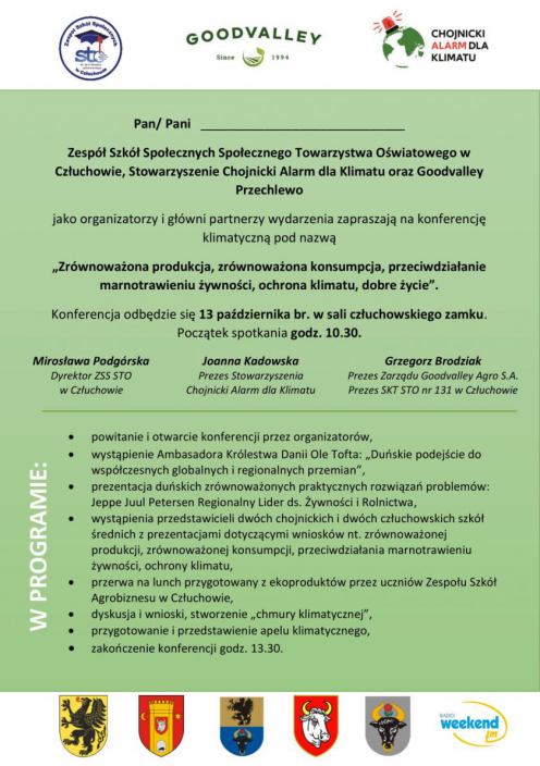 W czwartek na zamku w Człuchowie konferencja klimatyczna. Jej efektem będzie apel