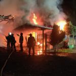 Pożar budynku gospodarczego w Gutowcu. Fot. KP PSP Chojnice