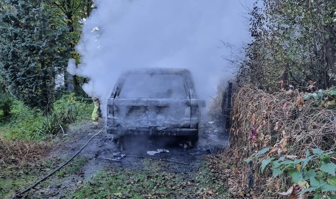 Pożar samochodu osobowego w miejscowości Wolność 