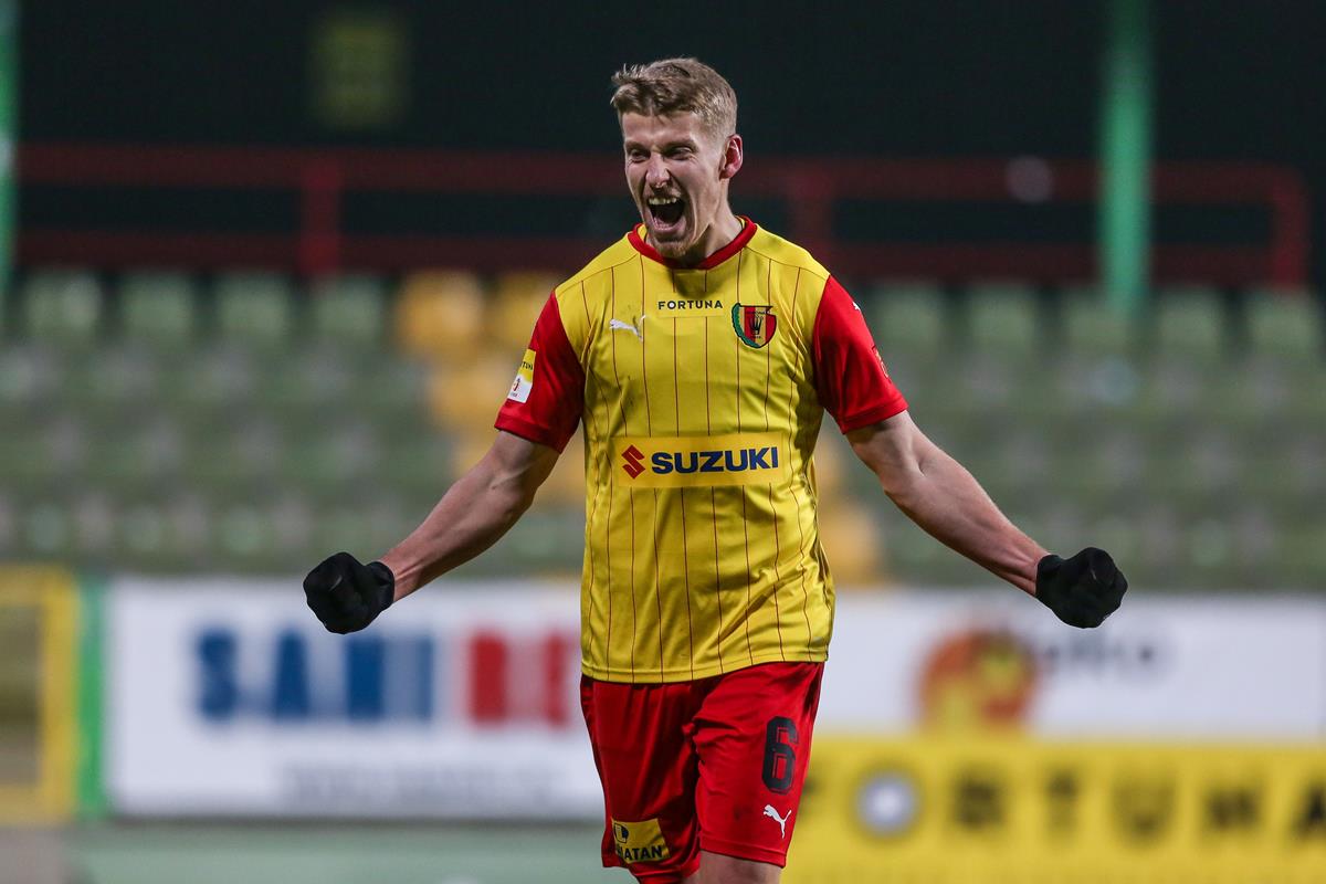 Wychowanek Chojniczanki Jacek Podgórski zdobył swoją debiutancką bramkę na boiskach Ekstraklasy