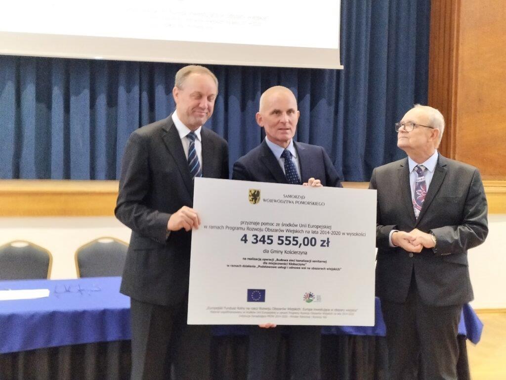 Ponad 4,3 mln zł unijnego dofinansowania otrzyma gmina wiejska Kościerzyna na budowę kanalizacji sanitarnej 