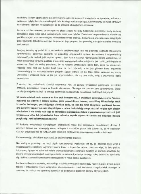 Sp&oacute;r o akcję nasadzeń drzewek zainicjowaną przez chojnickiego radnego. Miejski ogrodnik krytykuje