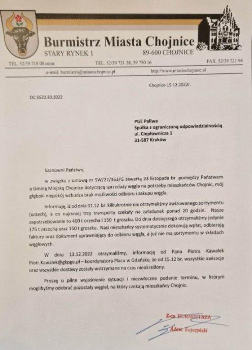 PGE Paliwa od dziś (15.12.) wstrzymuje dostawy węgla po preferencyjnej cenie