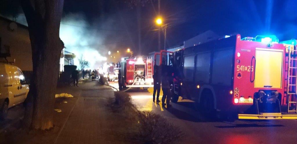 Pożar w centrum Śliwic w powiecie tucholskim. Akcja gaśnicza trwała 5 godzin
