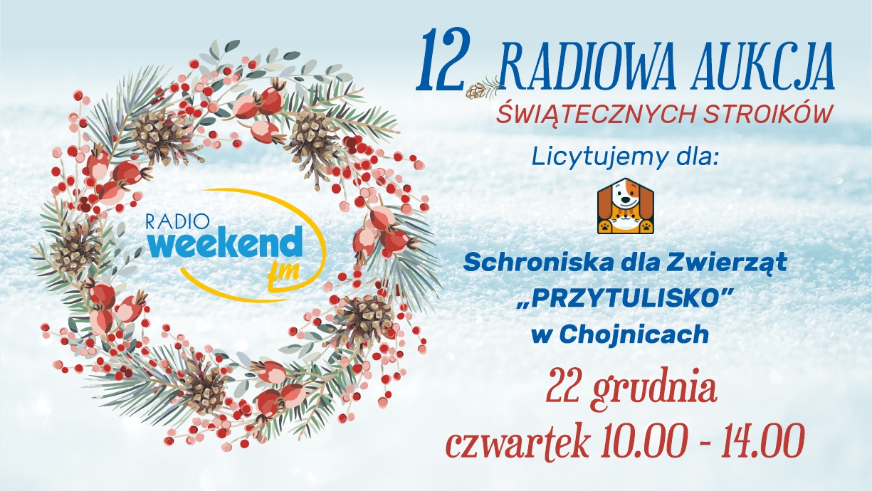 W czwartek rusza 12. Radiowa Aukcja Świątecznych Stroików Weekend FM