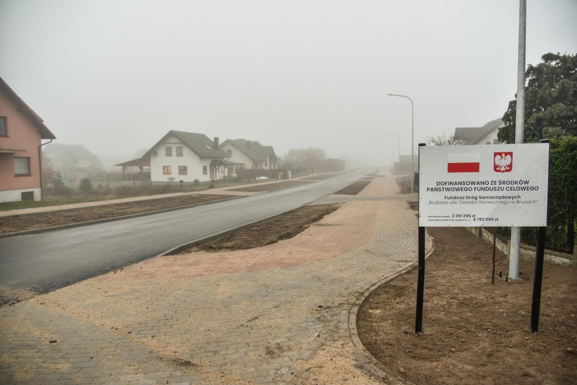 Na osiedlu Słonecznym w Brusach zakończono trzeci etap budowy ulic