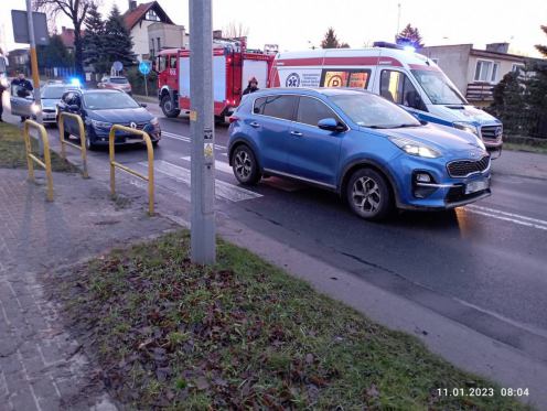 16-latka trafiła do szpitala po tym, jak została potrącona na przejściu dla pieszych w Człuchowie