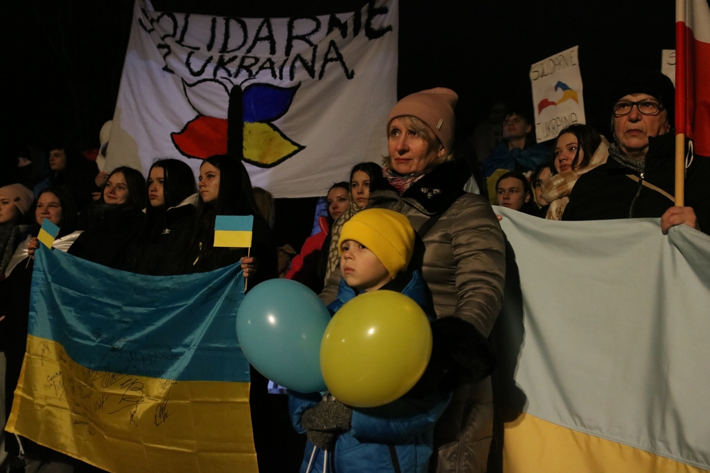 Wspólnie walczymy na tym froncie. Człuchowianie ramię w ramię z Ukraińcami sprzeciwili się wojnie FOTO