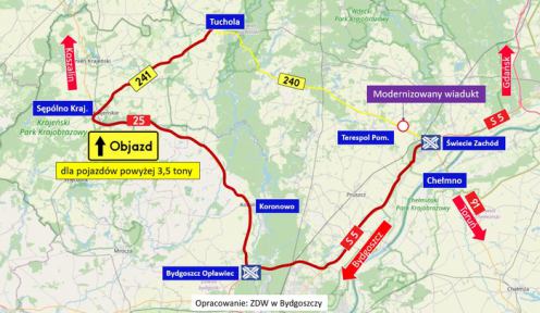 Mieszkańcy Sęp&oacute;lna Krajeńskiego mogą spodziewać się wzmożonego ruchu samochod&oacute;w ciężarowych przez miasto