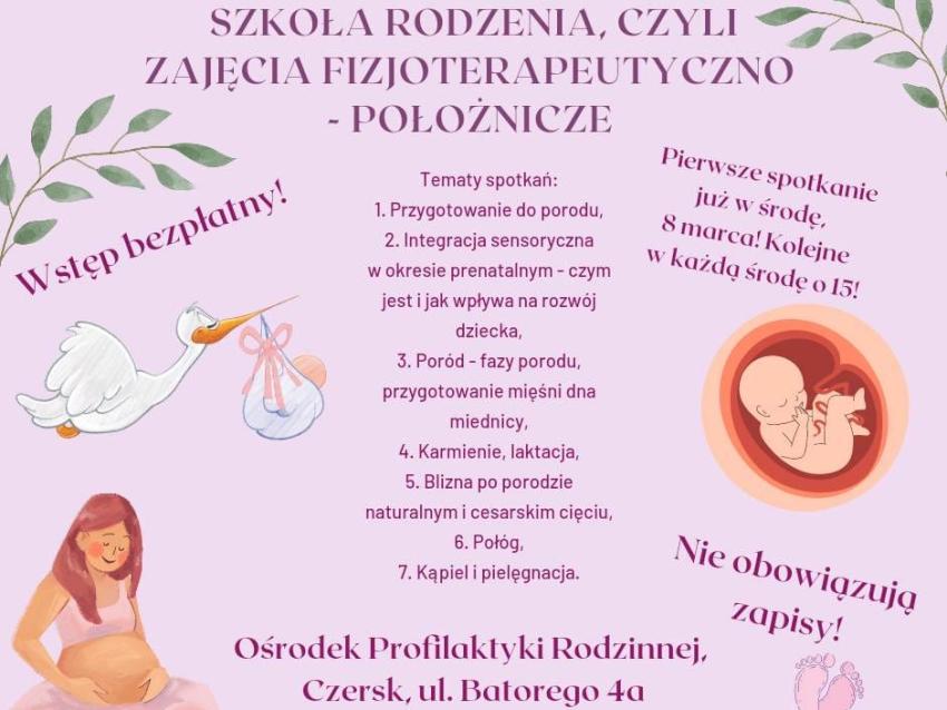 W Czersku 8 marca rusza bezpłatna szkoła rodzenia. To nowa oferta Centrum Usług Społecznych