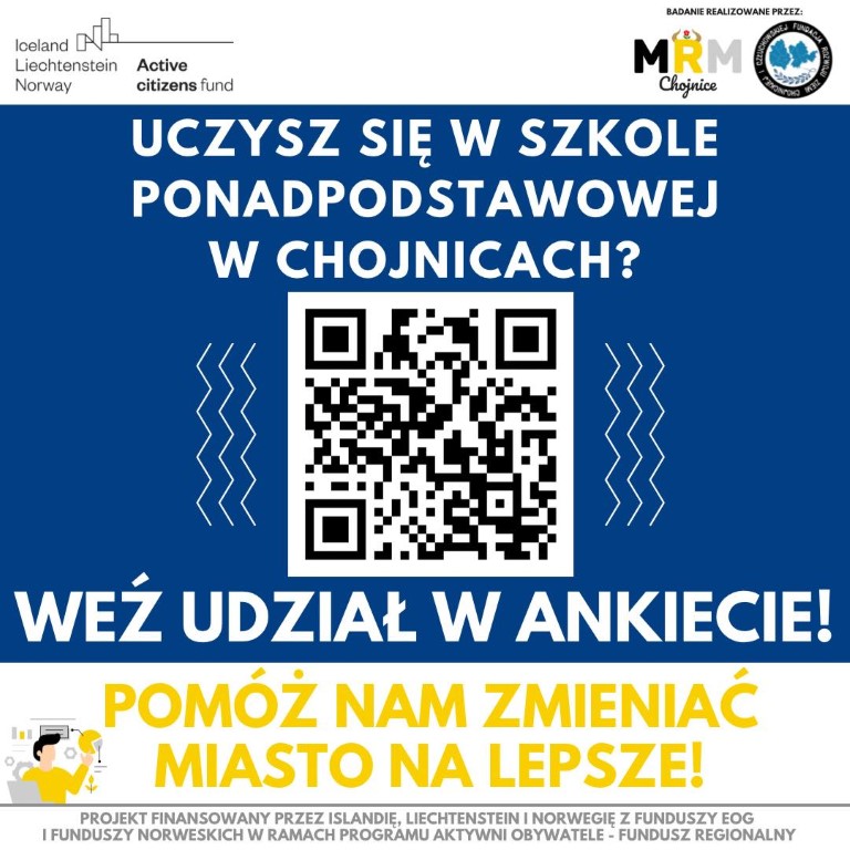 Młodzieżowa Rada Miejska w Chojnicach zachęca do udziału w internetowej ankiecie. 