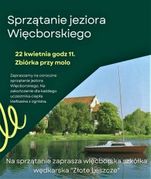 Jutro (22.04) w Więcborku coroczne sprzątanie jeziora