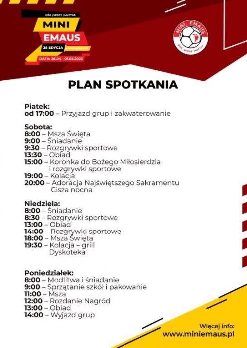 Będą modlitwy, rozgrywki sportowe, śpiew i taniec. Tak będzie wyglądać Mini Emaus w Kościerzynie