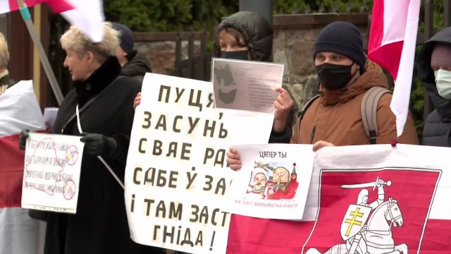 Białorusini protestowali w Białymstoku przeciwko rosyjskiej broni jądrowej na terytorium ich kraju