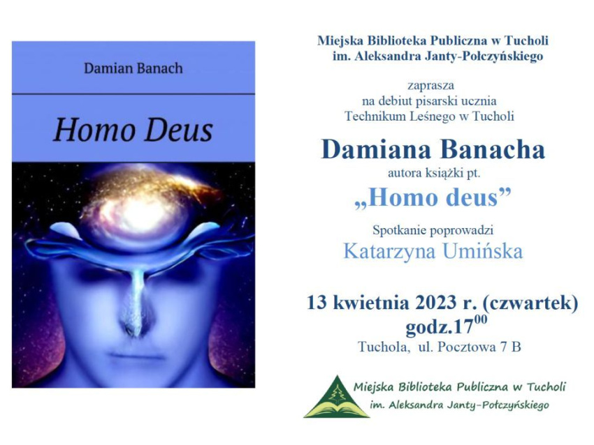 W Tucholi odbędzie się promocja debiutanckiej książki Damiana Banacha, ucznia miejscowego Technikum Leśnego