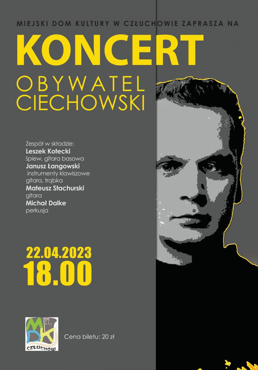 Kultowe piosenki Grzegorza Ciechowskiego i Republiki zabrzmią w sobotę w Człuchowie 