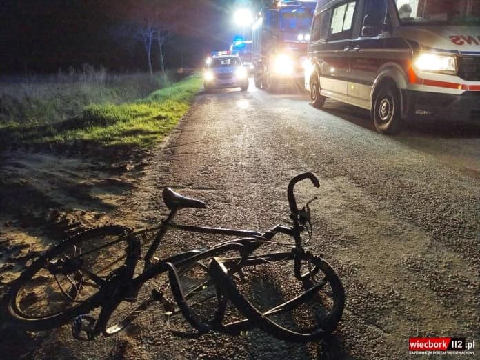 Śmiertelny wypadek w gminie Więcbork. Nie żyje 31-letni rowerzysta