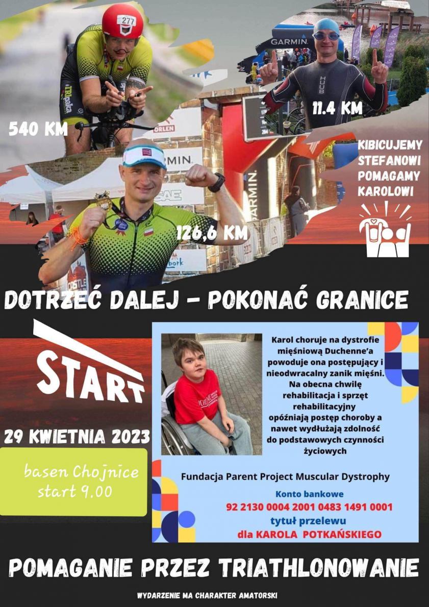 Stefan Wojtas z Człuchowa chce pokonać triathlon o dystansie 678 kilometrów, żeby pomóc członkowi swojej rodziny