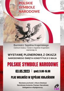 W Sępólnie Krajeńskim można oglądać wystawę plenerową pod nazwą "Polskie symbole narodowe"