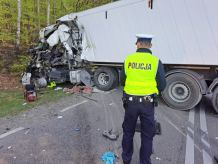 Wypadek śmiertelny z udziałem dwóch samochodów ciężarowych na drodze 212 Bytów-Chojnice (AKTUALIZACJA)