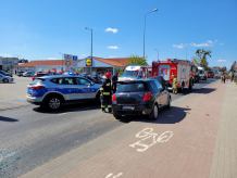Wypadek na ulicy Bytowskiej w Chojnicach. Droga była całkowicie zablokowana (FOTO, AKTUALIZACJA)