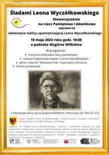 Adamkowo, w powiecie tucholskim, będzie mieć tablicę poświęconą Leonowi Wyczółkowskiemu